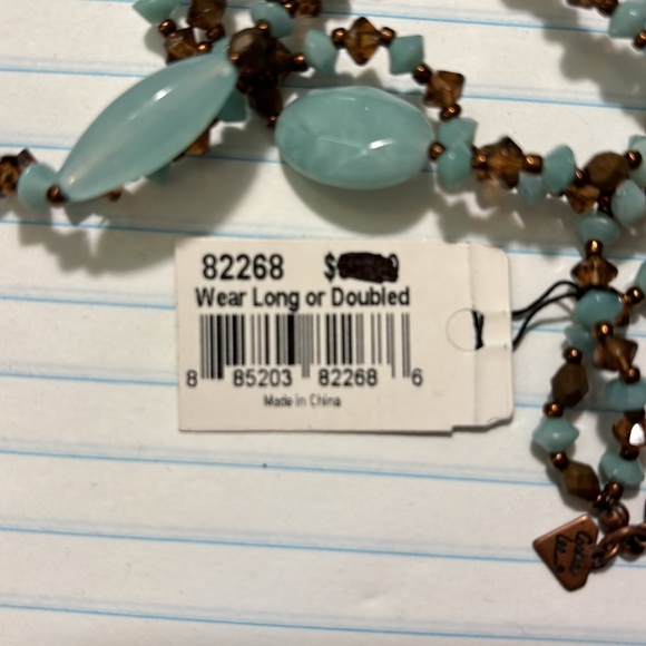 Blue with Copper Cookie Lee Necklace - Picture 5 of 5